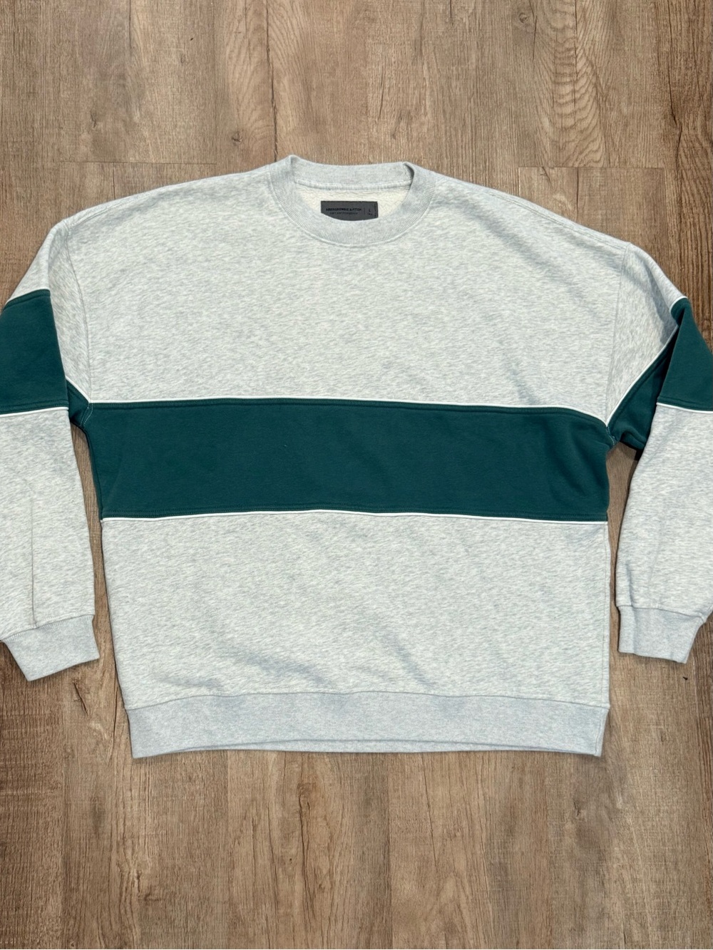 Abercrombie & Fitch Soft A&F Essentials Colorblock Crewneck Sweatshirt Large Tal
